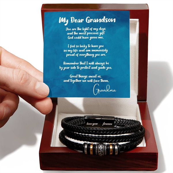 Grandson's Guardian Bracelet: A Timeless Emblem of Love & Guidance Jewelry/LoveForeverBracelet ShineOn Fulfillment 