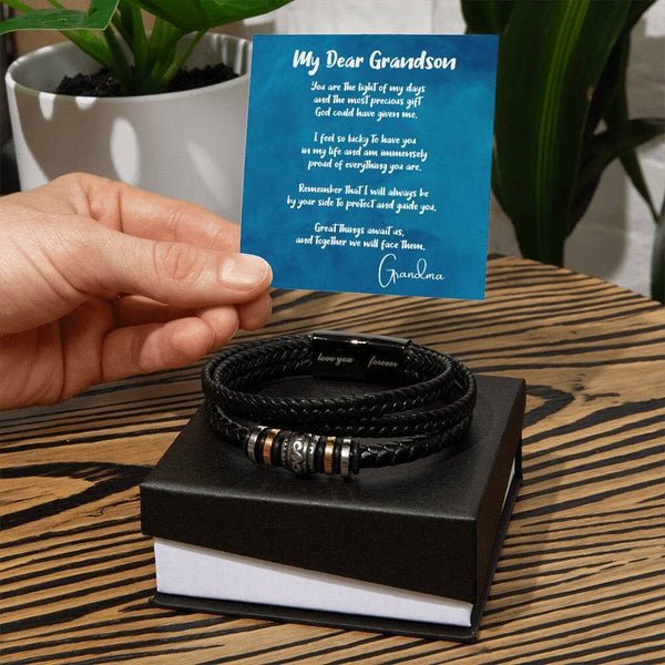 Grandson's Guardian Bracelet: A Timeless Emblem of Love & Guidance Jewelry/LoveForeverBracelet ShineOn Fulfillment 