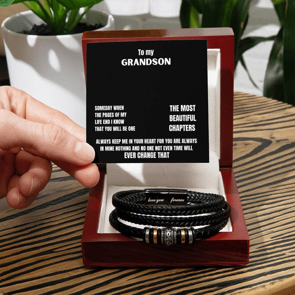 Grandson's Legacy Bracelet: An Eternal Bond of Love Jewelry/LoveForeverBracelet ShineOn Fulfillment 