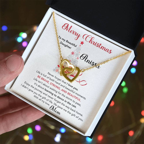 Interlocking Hearts Necklace - Personalized Gift from Mom to Daughter This Christmas Jewelry ShineOn Fulfillment
