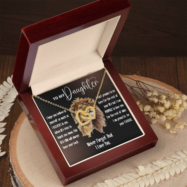Special Gift for Your Daughter - Interlocking Hearts Necklace Jewelry ShineOn Fulfillment