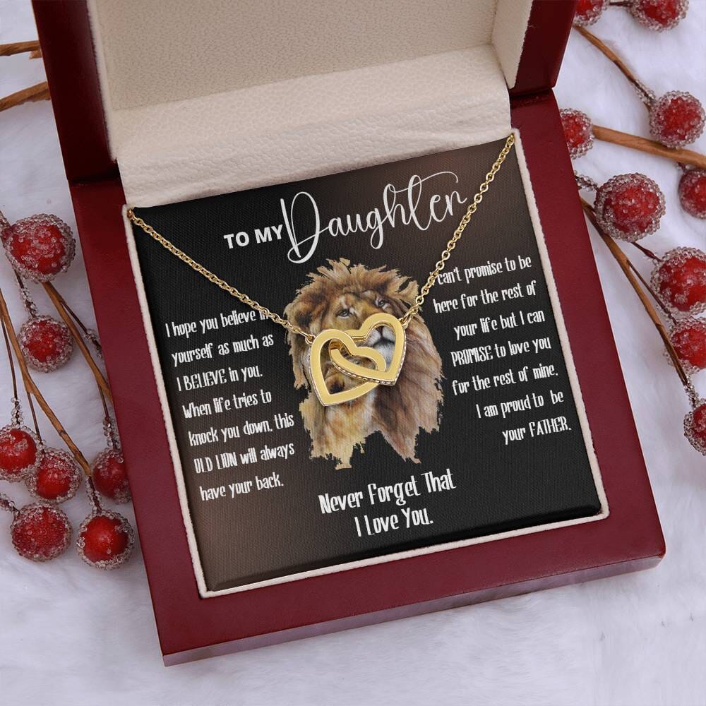 Special Gift for Your Daughter - Interlocking Hearts Necklace Jewelry ShineOn Fulfillment 