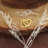 Special Gift for Your Daughter - Interlocking Hearts Necklace Jewelry ShineOn Fulfillment 