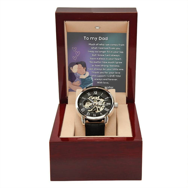 "Timeless Affection" - Father's Day Automatic Watch with Daughter's Love Jewelry ShineOn Fulfillment 