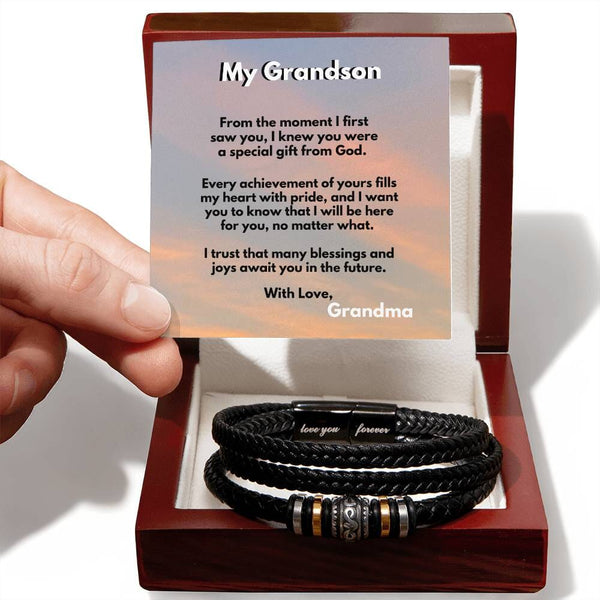 Timeless Bond: The Ultimate Men's 'Love You Forever' Bracelet - A Sentimental Gift from Grandpa or Grandma Jewelry/LoveForeverBracelet ShineOn Fulfillment