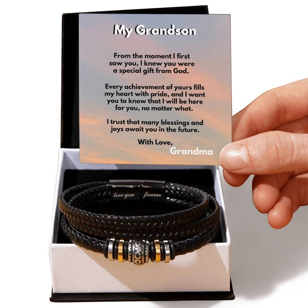 Timeless Bond: The Ultimate Men's 'Love You Forever' Bracelet - A Sentimental Gift from Grandpa or Grandma Jewelry/LoveForeverBracelet ShineOn Fulfillment