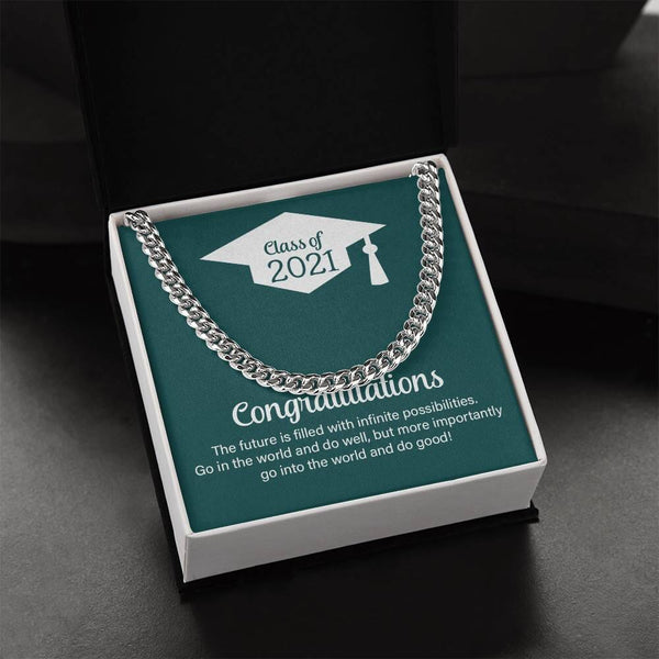 Triumph and Timeless Elegance: The Class of 2023 Commemorative Cuban Link Chain Jewelry/Cubanlink ShineOn Fulfillment Stainless Steel Standard Box 