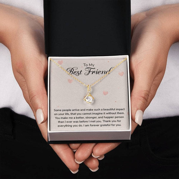 Unbreakable Bond Necklace β A Symbol of Eternal Friendship with Sentimental Message Card Jewelry/AlluringBeauty ShineOn Fulfillment 18K Yellow Gold Finish Standard Box