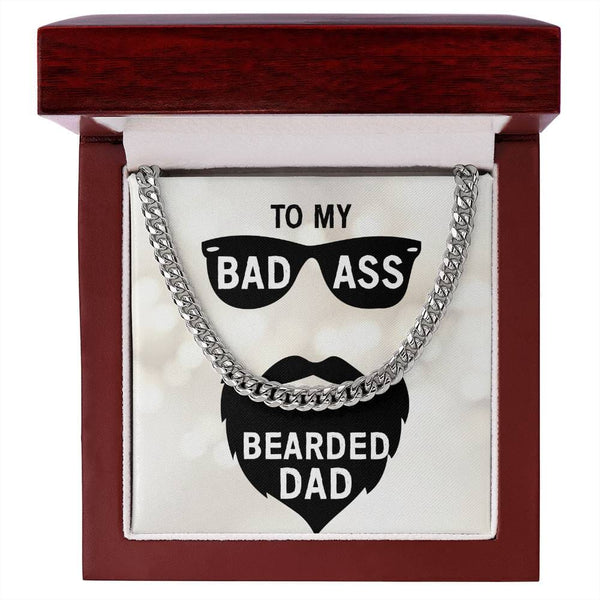 Unbreakable Bond: The Cuban Link Chain - A Tribute to the Badass Bearded Dad Jewelry/Cubanlink ShineOn Fulfillment 