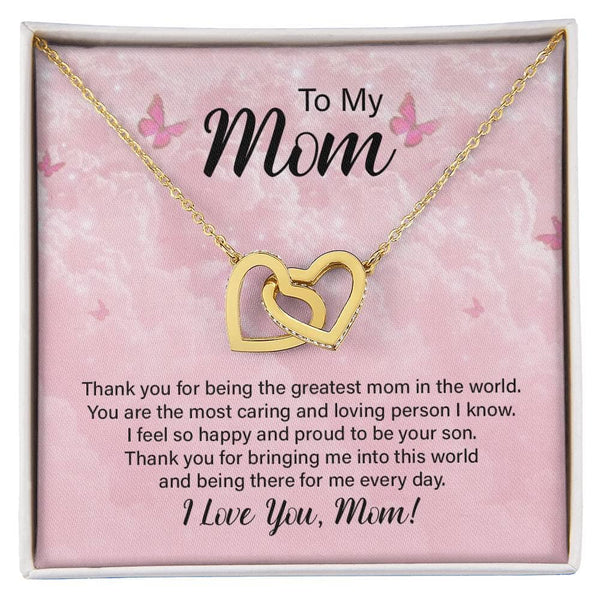 Unbreakable Bond: The Eternal Love Interlocking Hearts Necklace for Mom Jewelry/InterlockingHearts ShineOn Fulfillment 
