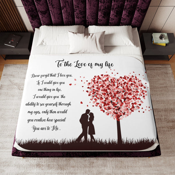 Warm Embrace: Love Blanket for Valentine's Day - Available in Multiple Sizes and Colors Home Decor Printify 