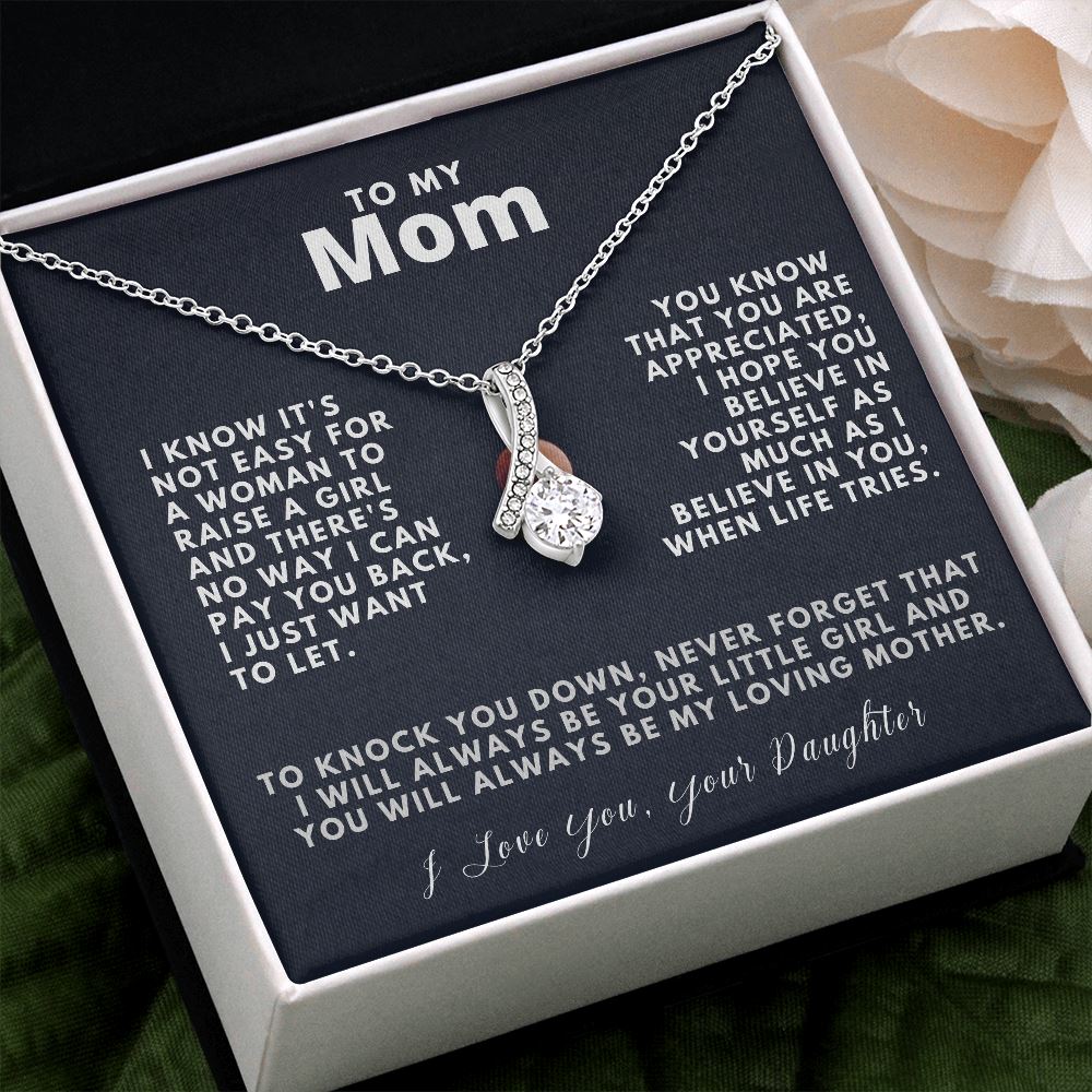 A Beautifully Designed Necklace Mom Will Love! - Alluring Beauty Necklace Gift Two Toned Box