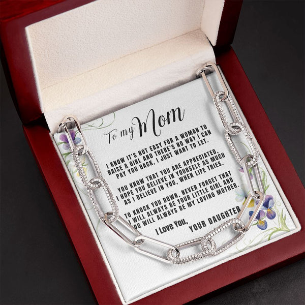 A beautifully designed necklace mom will love! - The Forever Linked Necklace Jewelry ShineOn Fulfillment 14K White Gold Finish 