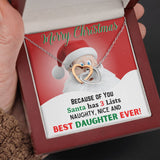A gift for Best Daughter ever - Christmas Gift - Interlocked Hearts Jewelry ShineOn Fulfillment 
