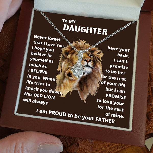 A Gift for Daughter - Alluring Necklace - From Dad Jewelry ShineOn Fulfillment Mahogany Style Luxury Box (w/LED) 