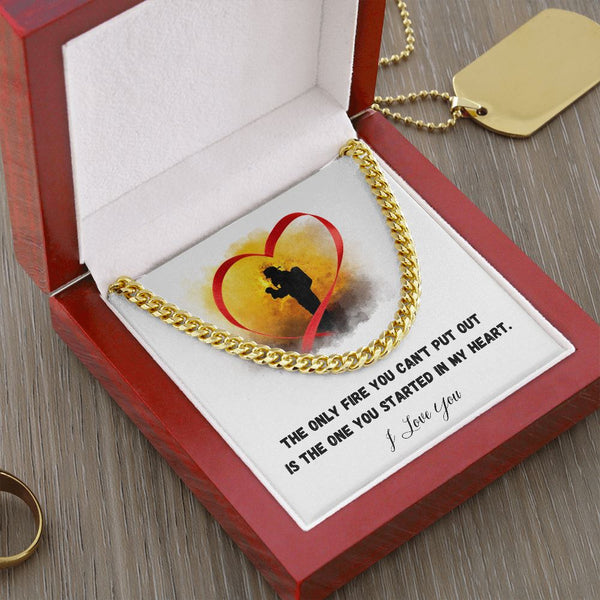 A perfect Gift for my Favorite Firefighter - Cuban Link Chain Necklace Jewelry ShineOn Fulfillment 