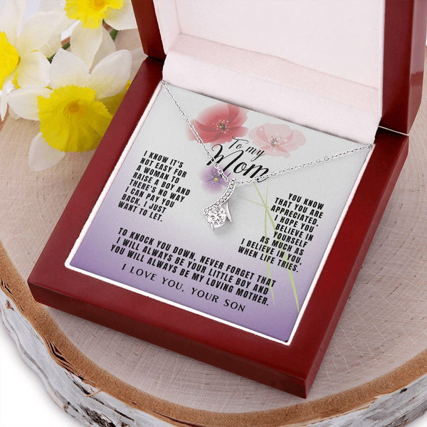 ALLURING BEAUTY necklace gift for Mom Jewelry ShineOn Fulfillment Mahogany Style Luxury Box (w/LED) 