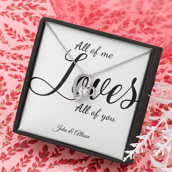 (Almost Gone) All Of Me Loves All Of You - Personalized Card Forever Love Necklace - Jewelry ShineOn Fulfillment 