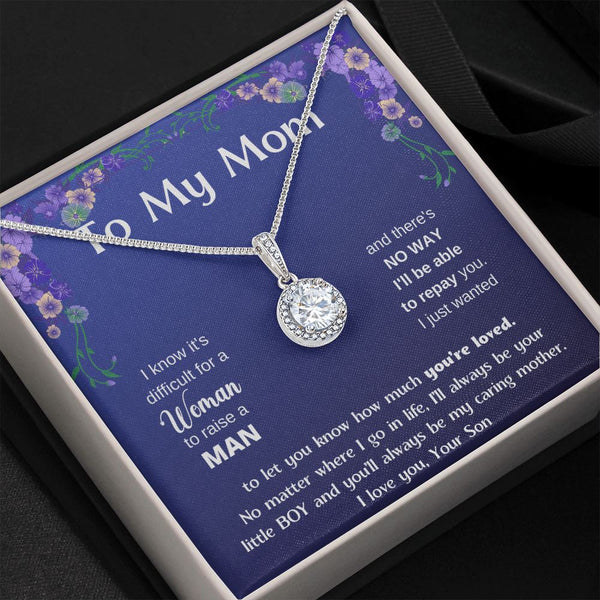 (Almost Gone) To My MOM - Eternal Hope Necklace, To My Beautiful Mom, Mother Day Gift From Son, Gift For Mom From Son, Jewelry ShineOn Fulfillment 