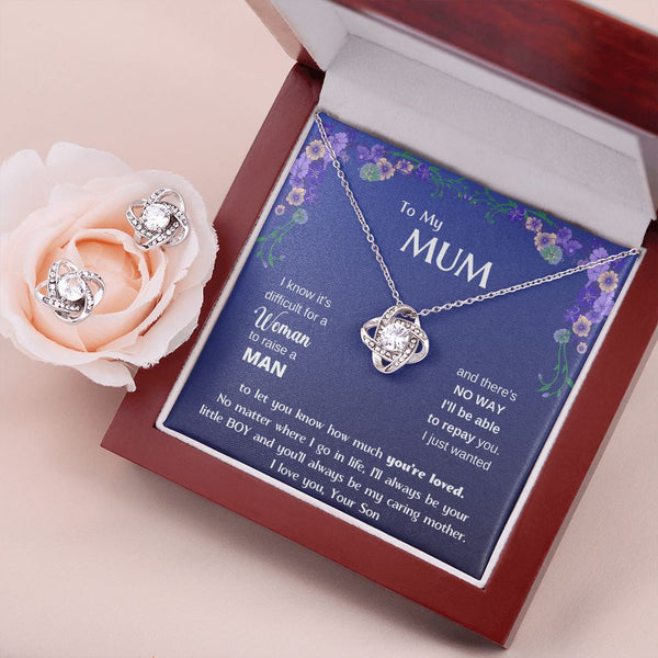 (Almost Gone) To My MUM - Love Knot Standard Box Love Knot, To My Beautiful Mum, Mother Day Gift From Son, Gift For Mum From Son, Jewelry ShineOn Fulfillment Mahogany Style Luxury Box 