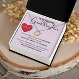 [ALMOST SOLD OUT] To my Beautiful Granddaughter - Beautiful Delicate Heart Necklace Gift Set Jewelry ShineOn Fulfillment 18k Yellow Gold Finish Standard Box 