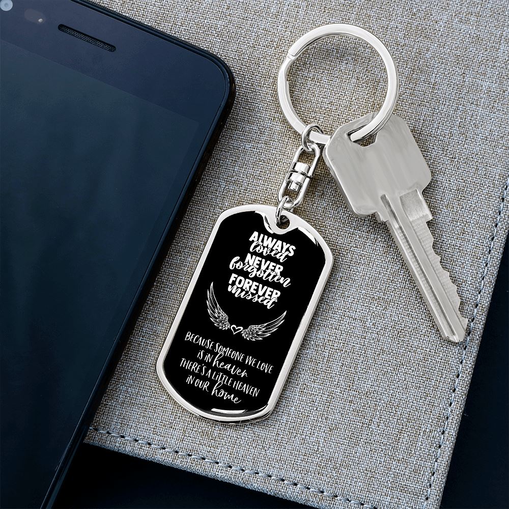 Always Loved, Never Forgotten, Forever Missed - Upload Image, Personalized Keychain