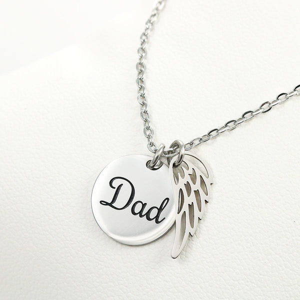 Angel Wing Necklace Dad remembrance Jewelry ShineOn Fulfillment 