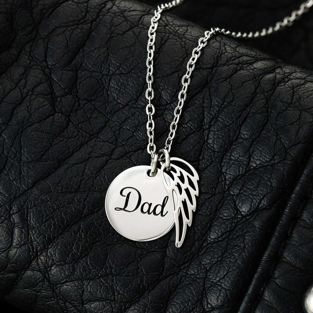 Angel Wing Necklace Dad remembrance Jewelry ShineOn Fulfillment 