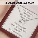 Angel Wing Necklace Dad remembrance Jewelry ShineOn Fulfillment Dad - Polished Stainless Steel Luxury Box 