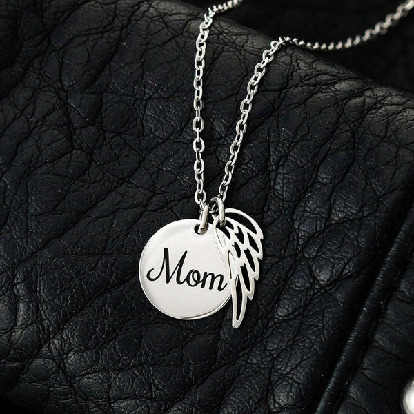 Angel Wing Necklace Mom remembrance Jewelry ShineOn Fulfillment 