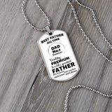 Best Father all Time - Dad No.1 - Military Chain Jewelry ShineOn Fulfillment 