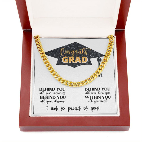 Congrats GRAD - Cuban Link Chain Necklace Jewelry ShineOn Fulfillment 