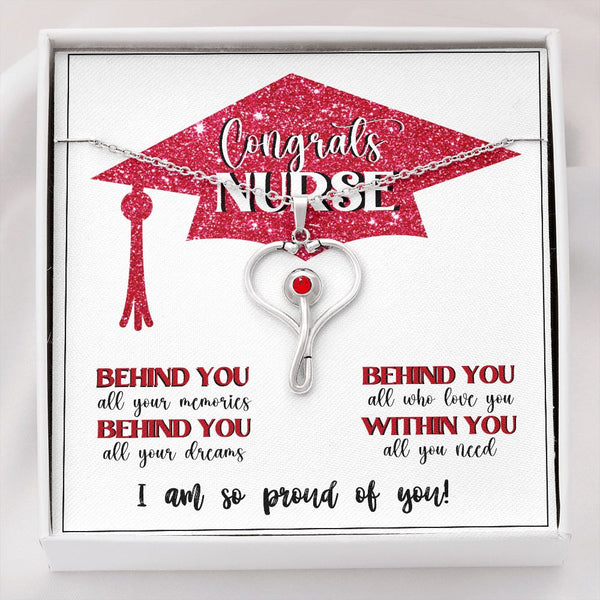 Congrats Nurse - Stethoscope Necklace Jewelry ShineOn Fulfillment