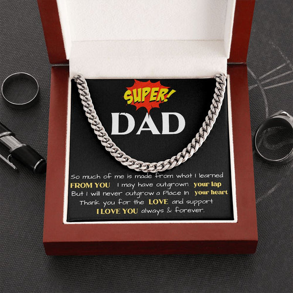 Cuban Link Chain Necklace for DAD - A perfect Gift! Jewelry ShineOn Fulfillment Cuban Link Chain (Stainless Steel) 