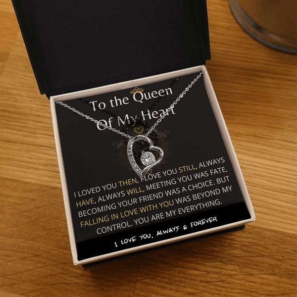 (Exclusive Offer) To The Queen Of My Heart - Forever Love Necklace -Black Jewelry ShineOn Fulfillment 