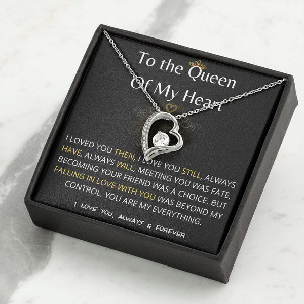 (Exclusive Offer) To The Queen Of My Heart - Forever Love Necklace -Black Jewelry ShineOn Fulfillment 