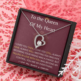 (Exclusive Offer) To The Queen Of My Heart - Forever Love Necklace - Burgundy Jewelry ShineOn Fulfillment 