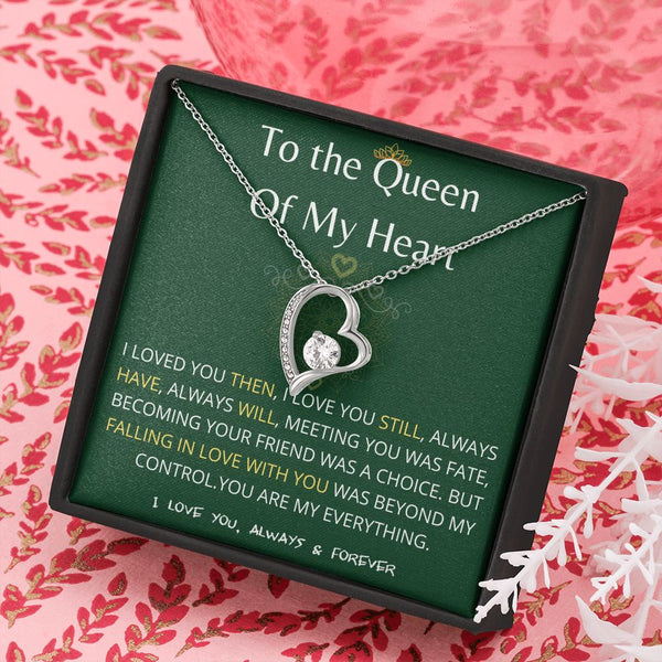 (Exclusive Offer) To The Queen Of My Heart - Forever Love Necklace - Green Jewelry ShineOn Fulfillment 