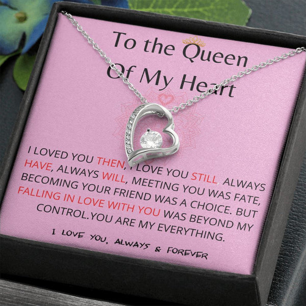 (Exclusive Offer) To The Queen Of My Heart - Forever Love Necklace - Pink Jewelry ShineOn Fulfillment 