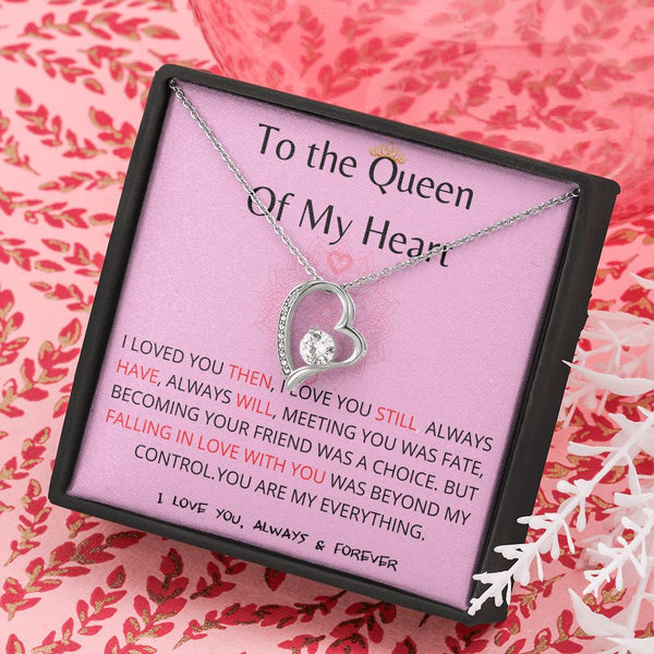 (Exclusive Offer) To The Queen Of My Heart - Forever Love Necklace - Pink Jewelry ShineOn Fulfillment 