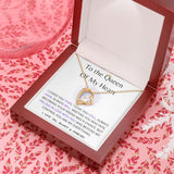 (Exclusive Offer) To The Queen Of My Heart - Forever Love Necklace - White Jewelry ShineOn Fulfillment 18k Yellow Gold Finish Luxury Box 