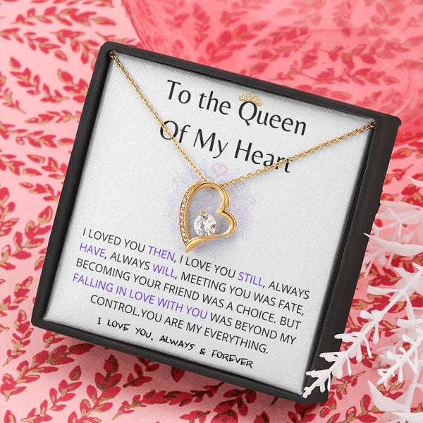 (Exclusive Offer) To The Queen Of My Heart - Forever Love Necklace - White Jewelry ShineOn Fulfillment 