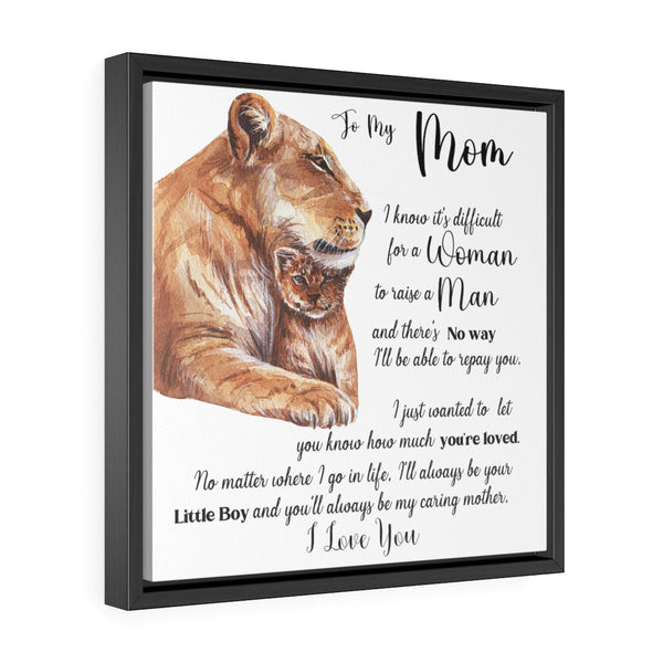 Gift for mom - Show her all your love Canvas Printify 16″ × 16″ Black Premium Gallery Wraps (1.25″)