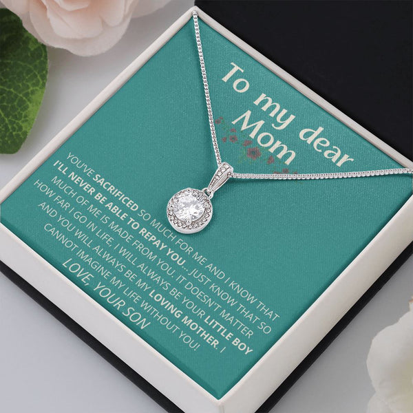 greener - To My Dear Mom | I Can't Imagine My Life Without You | From Son to Mother Necklace Jewelry ShineOn Fulfillment 