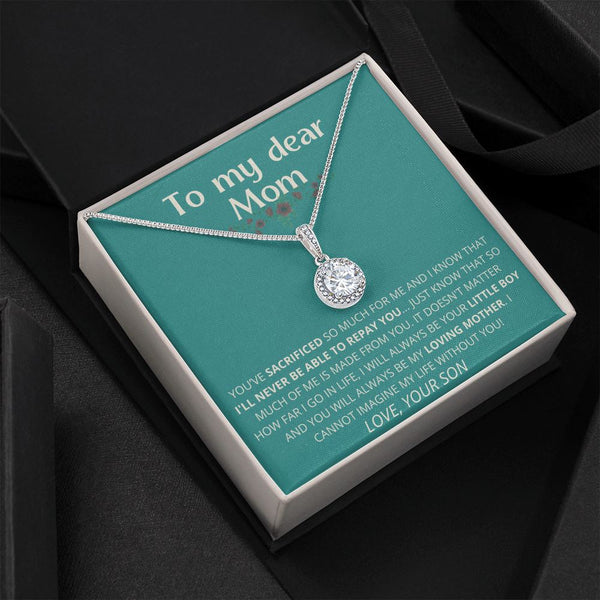greener - To My Dear Mom | I Can't Imagine My Life Without You | From Son to Mother Necklace Jewelry ShineOn Fulfillment Standard Box 