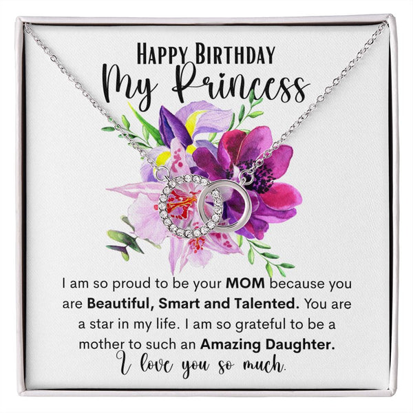 Happy Birthday My Princess - The Perfect Pair Necklace for a daughter. Jewelry ShineOn Fulfillment 