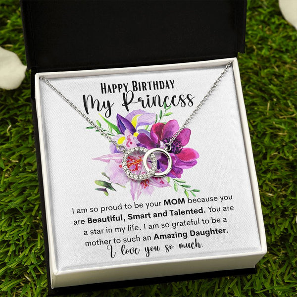 Happy Birthday My Princess - The Perfect Pair Necklace for a daughter. Jewelry ShineOn Fulfillment Standard Box 