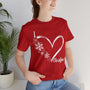 I Love Christmas" Heart Tee: Exclusive Festive Fashion - Red & Green T-Shirt Printify 
