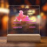 Illuminate Love and Empowerment: The Perfect Acrylic Gift for Your Amazing Daughter Acrylic/Square ShineOn Fulfillment 