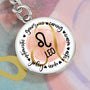LEO: Generous, caring, warm, active, open, loyal, optimistic - Graphic Circle Keychain Jewelry ShineOn Fulfillment 